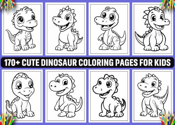 50 Cute Dinosaur Coloring Books for Kids