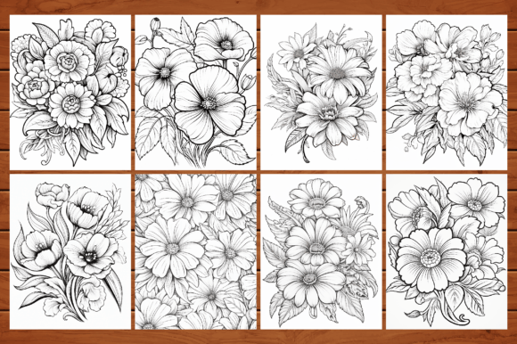 Bold and Easy Floral coloring book for adults and kids