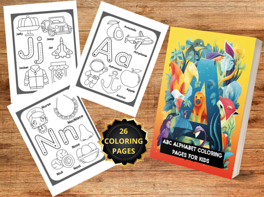 ABC Coloring Book for Kids Ages 3-5