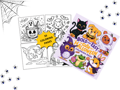 Spooky A Cozy Halloween: Fun and Easy Coloring Pages for a Playful Halloween Spirit, Sweet for a Fun Holiday.