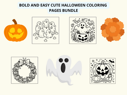 Spooky Halloween Coloring Fun: A Delightful Coloring Adventure Filled with Ghostly Giggles, Friendly Monsters, and Magical Pumpkins.