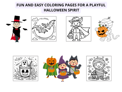 Spooky A Cozy Halloween: Fun and Easy Coloring Pages for a Playful Halloween Spirit, Sweet for a Fun Holiday.