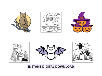 Spooky A Cozy Halloween: Fun and Easy Coloring Pages for a Playful Halloween Spirit, Sweet for a Fun Holiday.