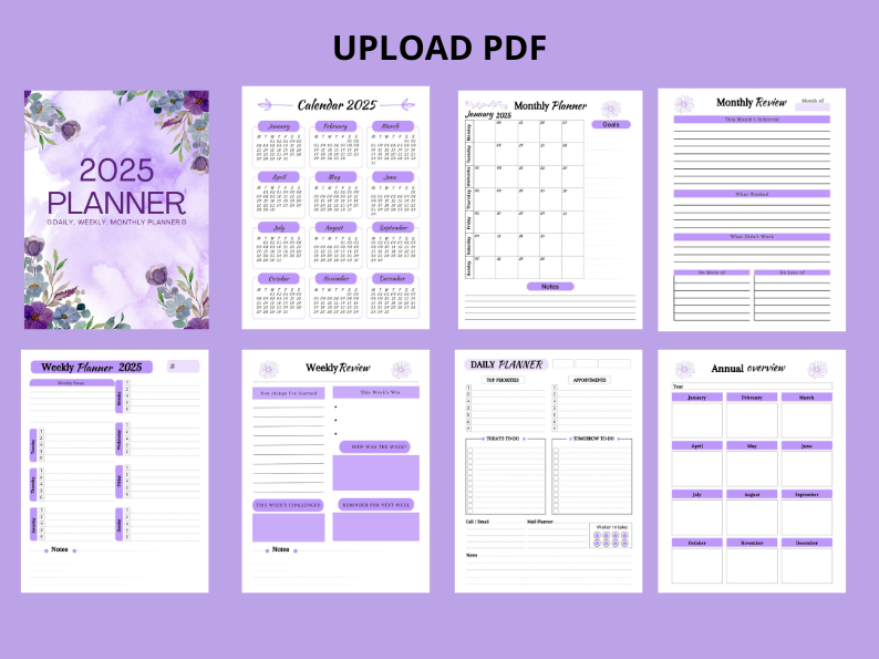 2025 Planner Daily, Weekly And Monthly: January 2025 - December 2025, Unlock Your Potential, Plan and Thrive in 2025.