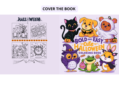 Spooky A Cozy Halloween: Fun and Easy Coloring Pages for a Playful Halloween Spirit, Sweet for a Fun Holiday.