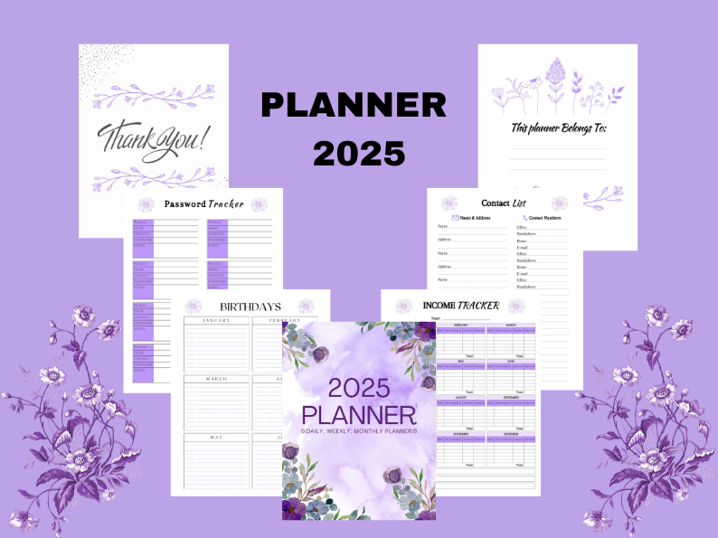 2025 Planner Daily, Weekly And Monthly: January 2025 - December 2025, Unlock Your Potential, Plan and Thrive in 2025.